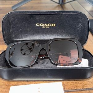 Coach Woman’s Black Sunglasses - Classic Square Frame